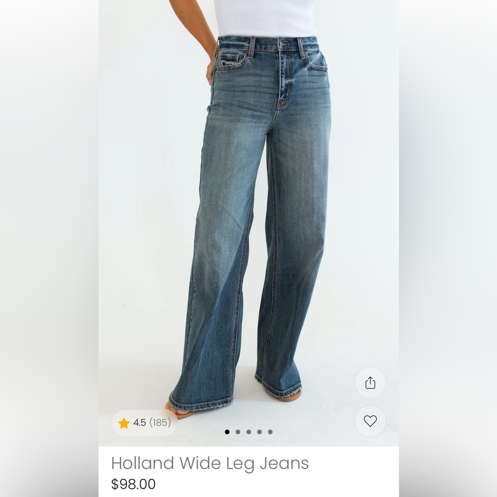 {Carly Jean LA} NWT Holland Wide Leg Jeans